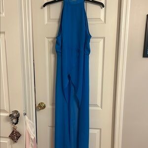 Vibrant Blue Halter Maxi Top